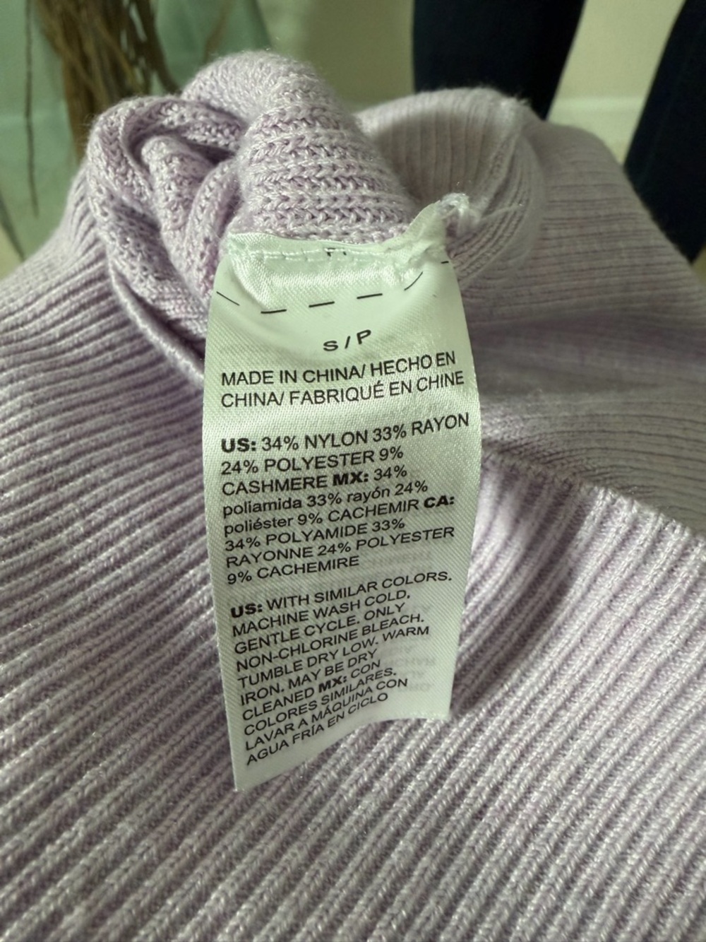 WH BM Lavender Scoop Neck Lightweight Sweater - Picture 8 of 8